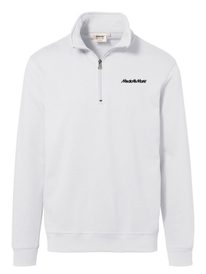 Unisex Zip Sweater Weiss